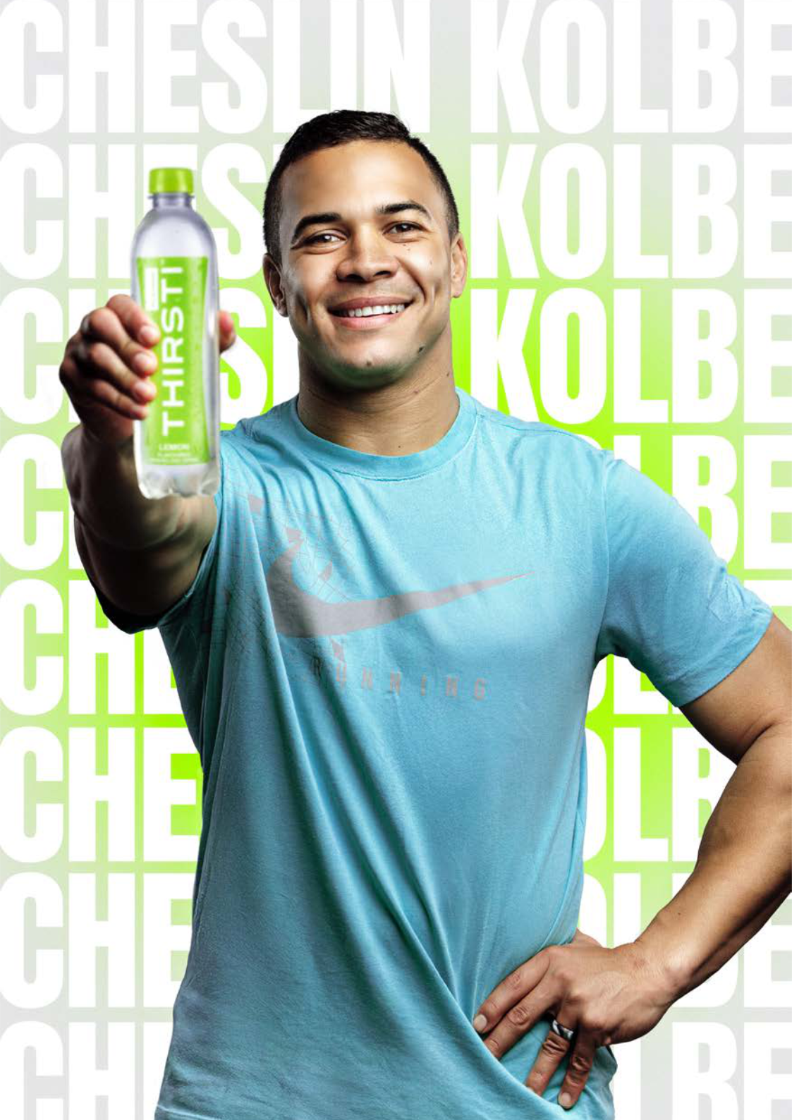 Cheslin Kolbe with THIRSTI Lemon
