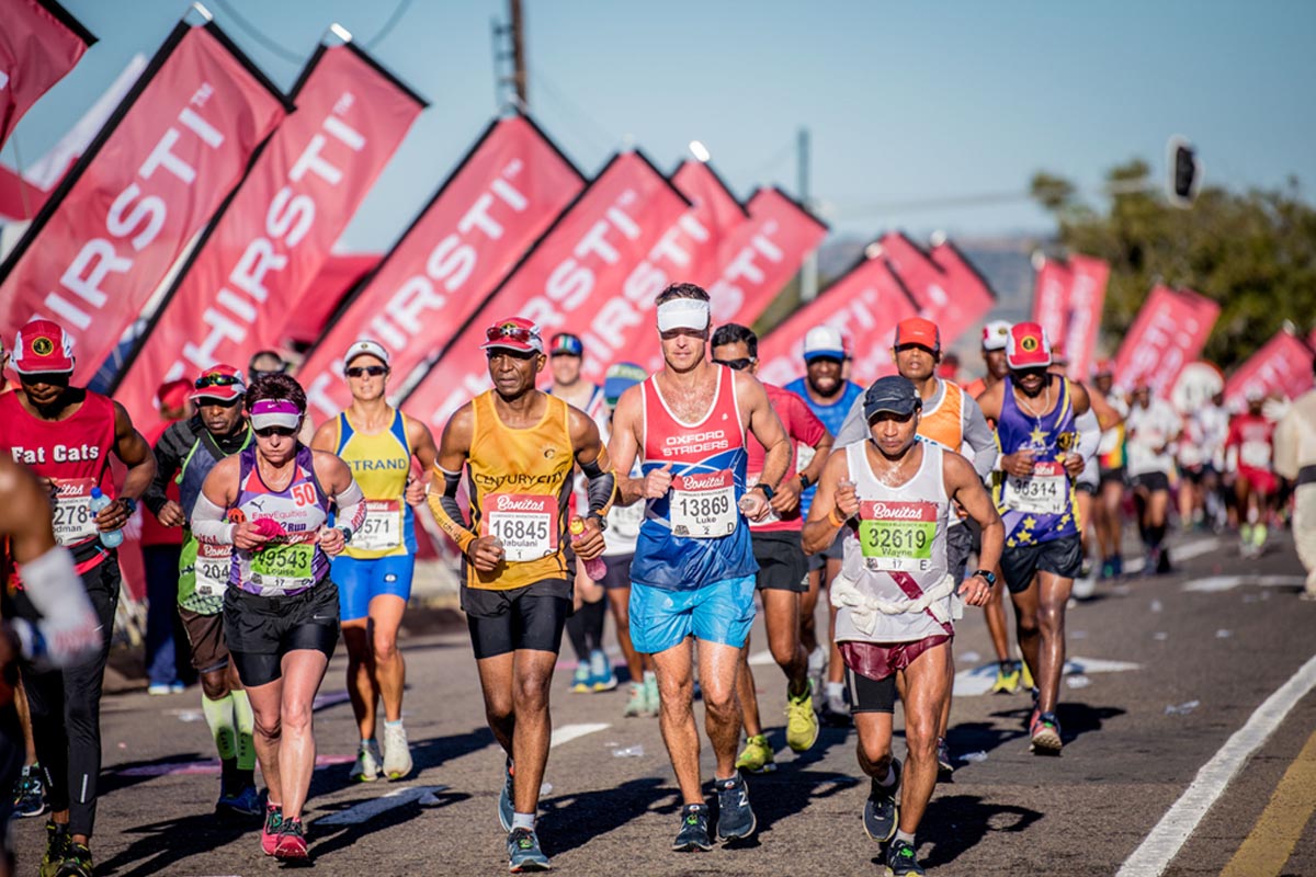 THIRSTI flags at the Comrades Marathon